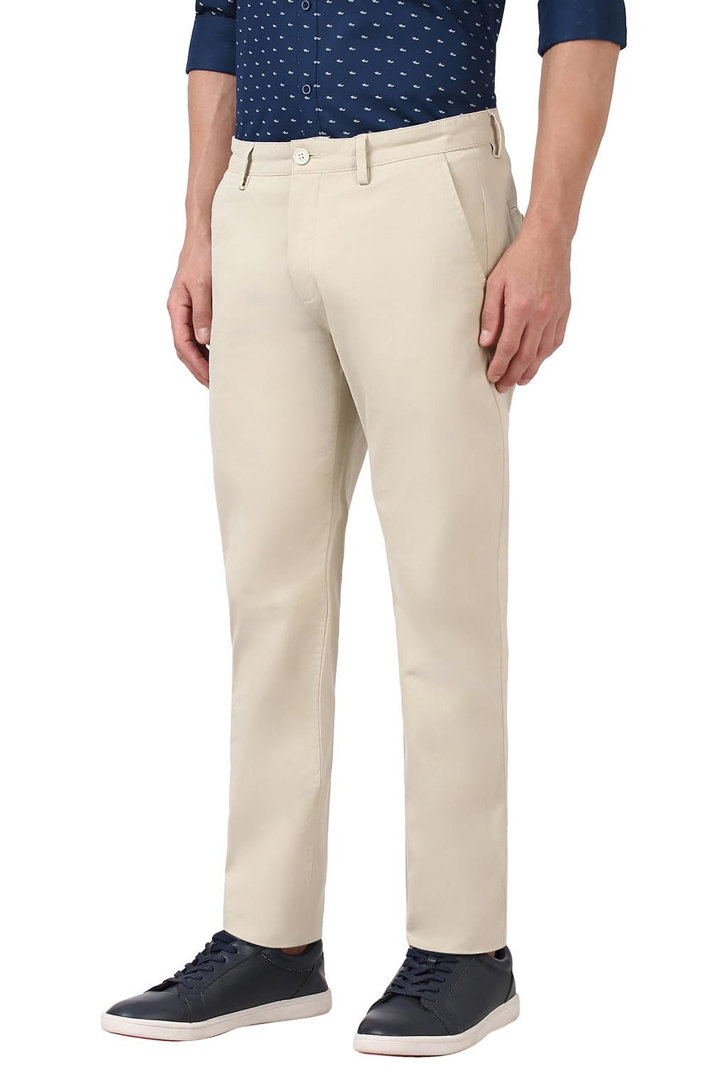Men's Mid Rise Slim Casual Pants (PCTFSSSB363763_Beige