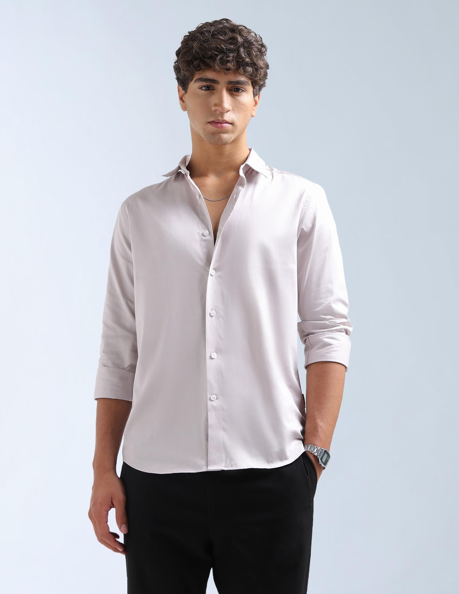 Satin Slim Fit Shirt