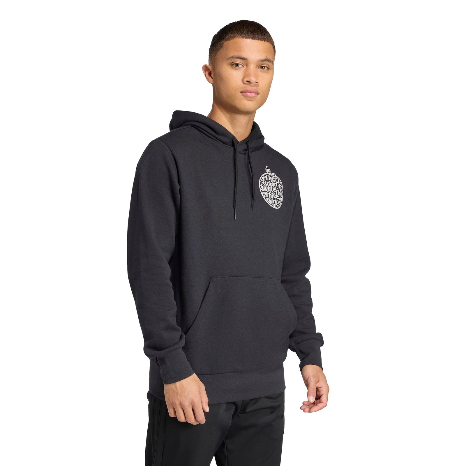 Men's Holiday Metallic Graphic Hoodie, Black, X-Large