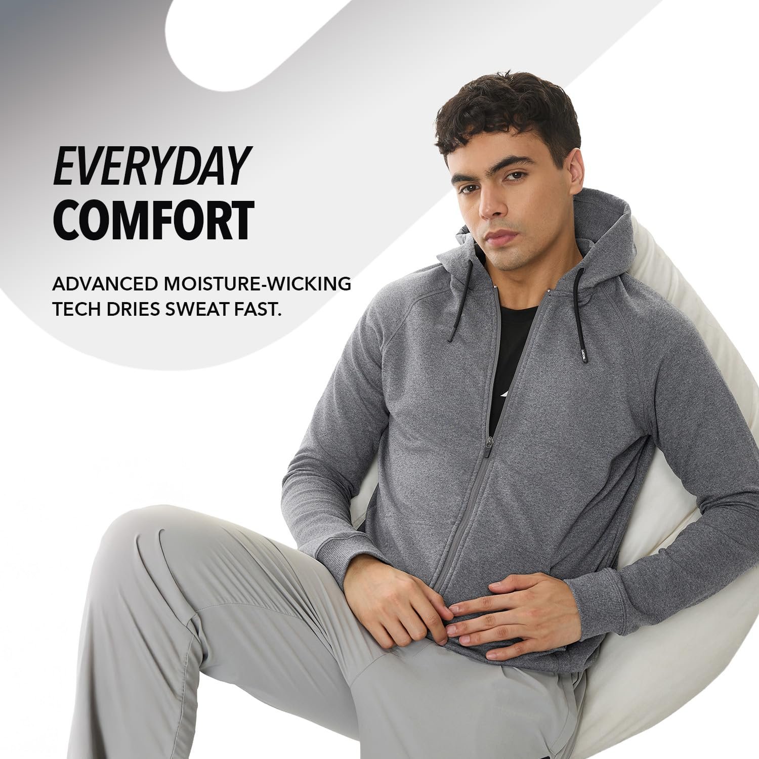 Hoodies for Men Full Zipper Jacket for Men & Boys Fleece Hoodie for Man Winter Jackets Thermal Insulation Mens Jacket Zipper WinterWear Hoodies for Boys Winter Grey XXL