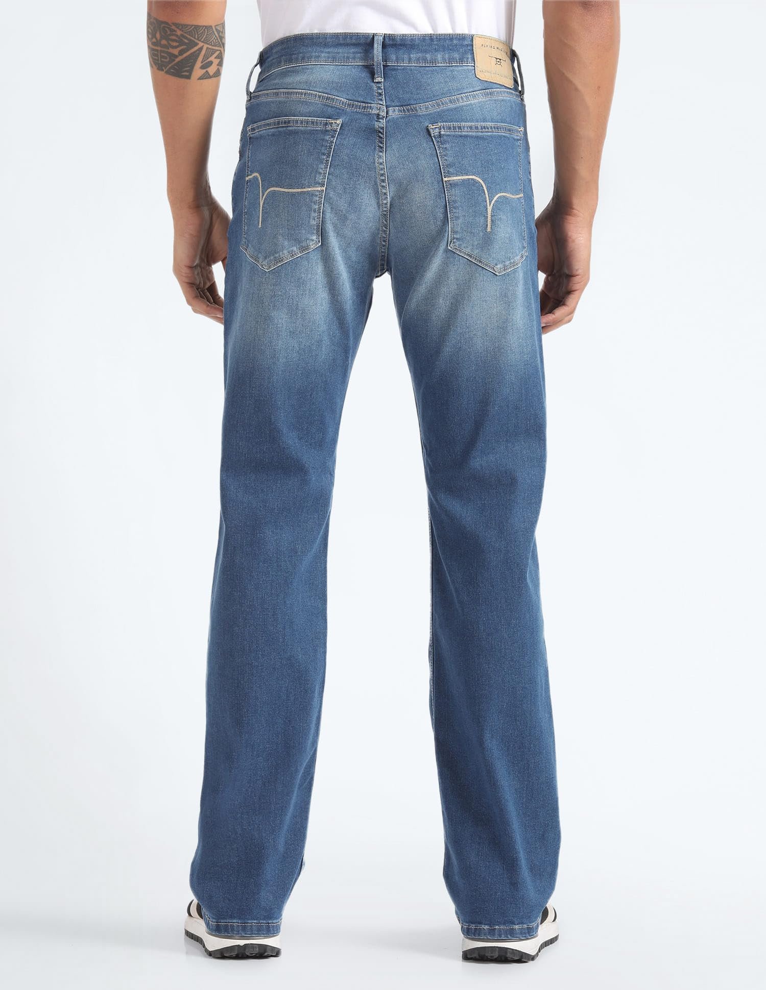 Bruce Relax Bootcut Fit Whiskered Jeans (FMJEN2431_Blue)