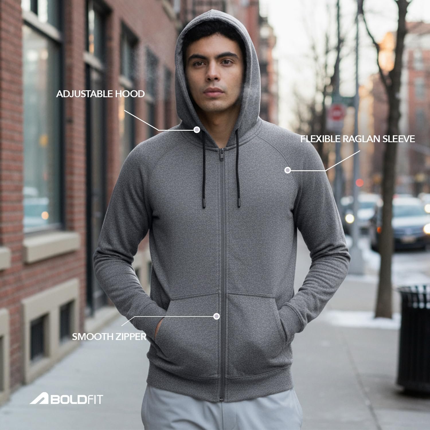 Hoodies for Men Full Zipper Jacket for Men & Boys Fleece Hoodie for Man Winter Jackets Thermal Insulation Mens Jacket Zipper WinterWear Hoodies for Boys Winter Grey XXL
