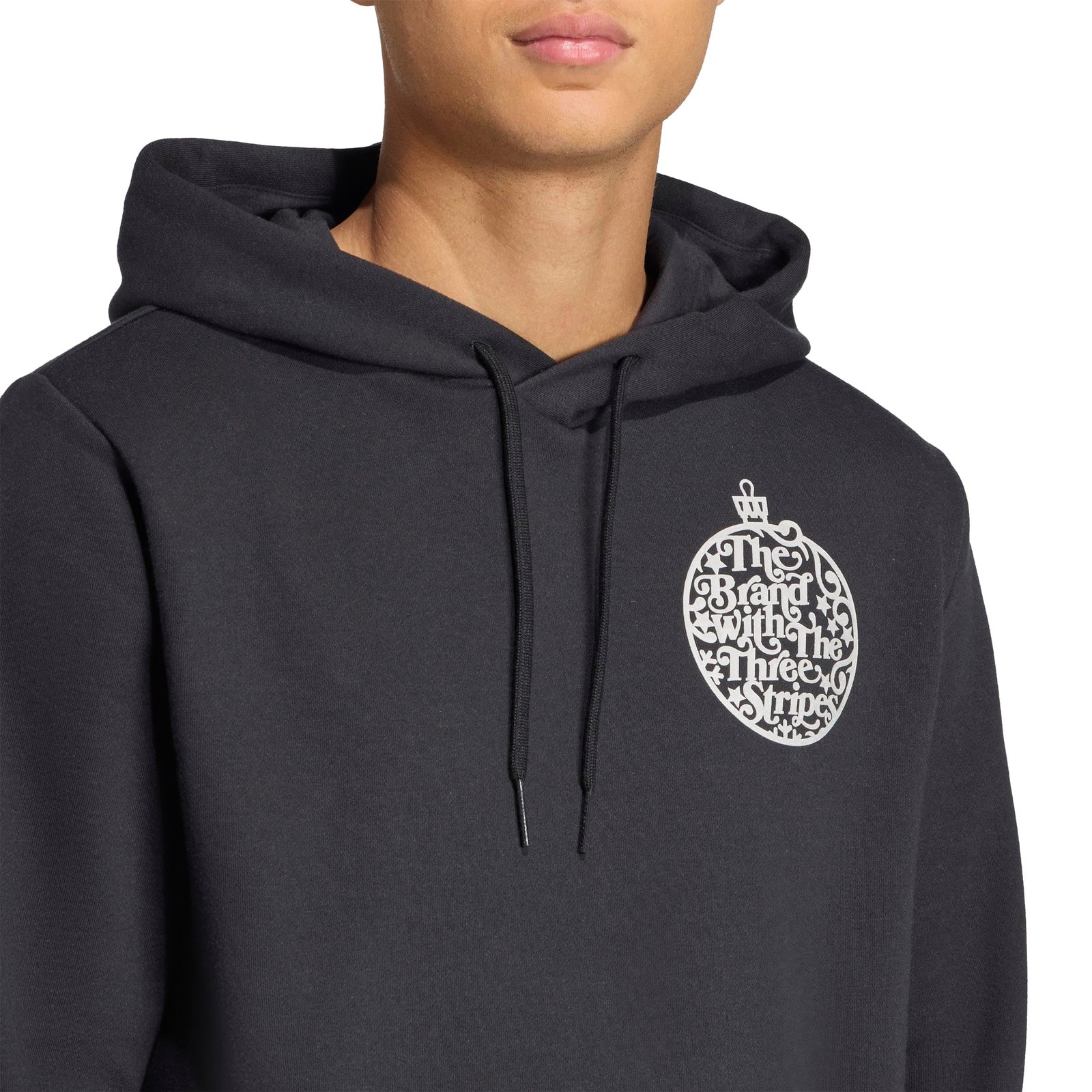 Men's Holiday Metallic Graphic Hoodie, Black, X-Large